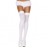 White Opaque Thigh High 4745