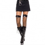 Handcuff Spandex Diamond Net Thigh Highs 4998